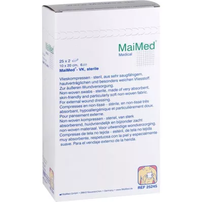 VLIESKOMPRESSEN 10x20 cm sterile 6-fold, 25X2 pcs