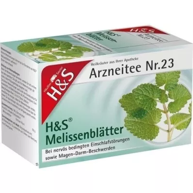 H&amp;S Lemon balm leaves filter bag, 20X1.5 g