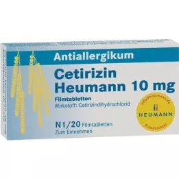 CETIRIZIN Heumann 10 mg film-coated tablets, 20 pcs