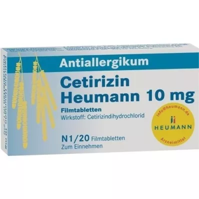CETIRIZIN Heumann 10 mg film-coated tablets, 20 pcs