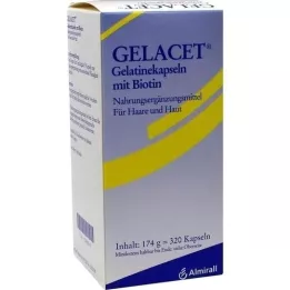 GELACET Gelatin capsules with biotin, 320 pieces