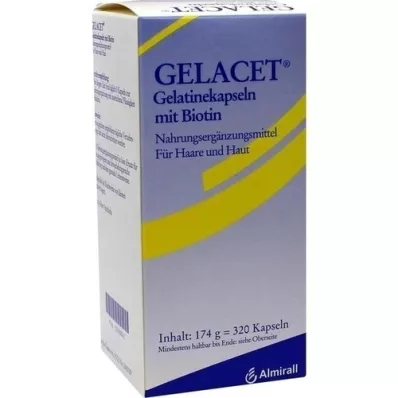 GELACET Gelatin capsules with biotin, 320 pieces GELACET Gelatin capsules with biotin, 320 pieces