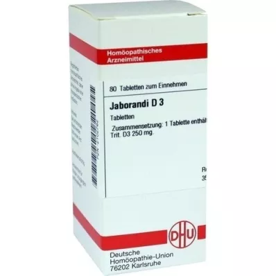 JABORANDI D 3 tablets, 80 pcs JABORANDI D 3 tablets, 80 pcs