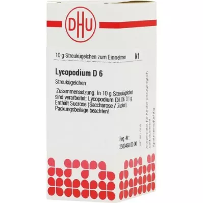 LYCOPODIUM D 6 globules, 10 g LYCOPODIUM D 6 globules, 10 g