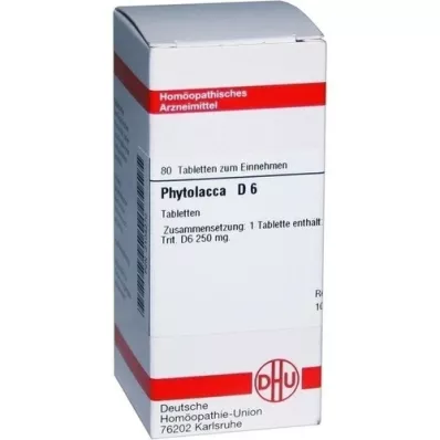 PHYTOLACCA D 6 tablets, 80 pcs PHYTOLACCA D 6 tablets, 80 pcs