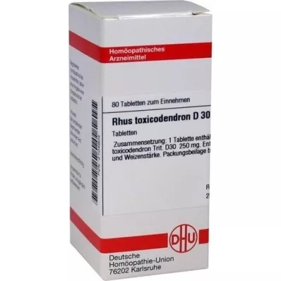 RHUS TOXICODENDRON D 30 tablets, 80 pcs RHUS TOXICODENDRON D 30 tablets, 80 pcs
