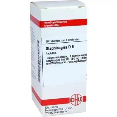 STAPHISAGRIA D 6 tablets, 80 pcs