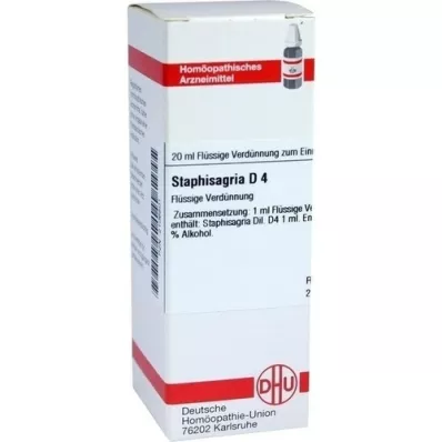 STAPHISAGRIA D 4 dilution, 20 ml
