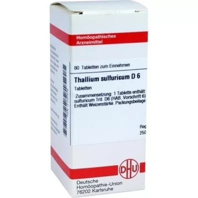 THALLIUM SULFURICUM D 6 tablets, 80 pcs THALLIUM SULFURICUM D 6 tablets, 80 pcs