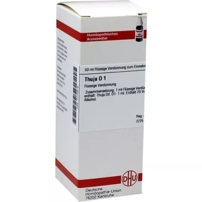 THUJA D 1 dilution, 50 ml THUJA D 1 dilution, 50 ml