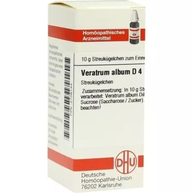 VERATRUM ALBUM D 4 globules, 10 g VERATRUM ALBUM D 4 globules, 10 g