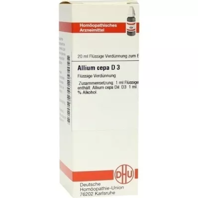 ALLIUM CEPA D 3 dilution, 20 ml ALLIUM CEPA D 3 dilution, 20 ml