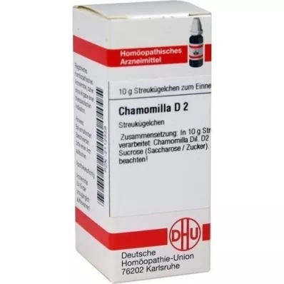 CHAMOMILLA D 2 globules, 10 g CHAMOMILLA D 2 globules, 10 g