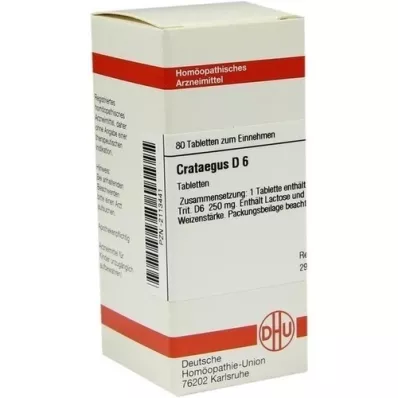 CRATAEGUS D 6 tablets, 80 pcs CRATAEGUS D 6 tablets, 80 pcs