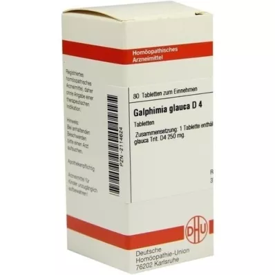 GALPHIMIA GLAUCA D 4 tablets, 80 pcs GALPHIMIA GLAUCA D 4 tablets, 80 pcs