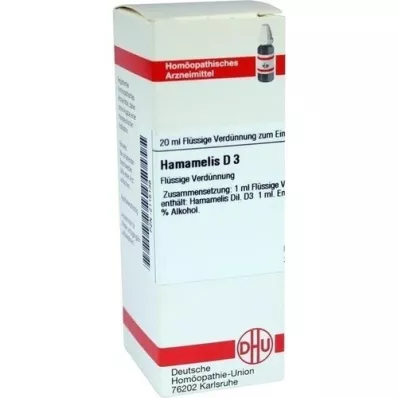 HAMAMELIS D 3 dilution, 20 ml HAMAMELIS D 3 dilution, 20 ml