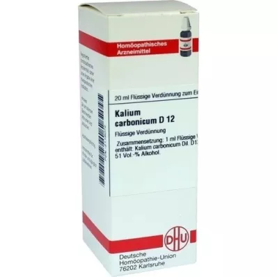 KALIUM CARBONICUM D 12 Dilution, 20 ml KALIUM CARBONICUM D 12 Dilution, 20 ml