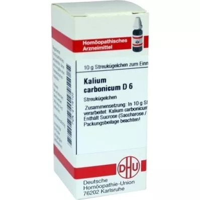 KALIUM CARBONICUM D 6 globules, 10 g KALIUM CARBONICUM D 6 globules, 10 g