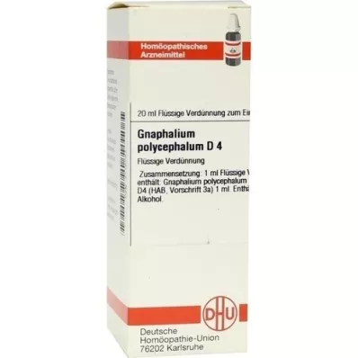 GNAPHALIUM POLYCEPHALUM D 4 dilution, 20 ml GNAPHALIUM POLYCEPHALUM D 4 dilution, 20 ml