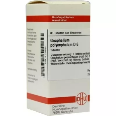 GNAPHALIUM POLYCEPHALUM D 6 tablets, 80 pcs GNAPHALIUM POLYCEPHALUM D 6 tablets, 80 pcs
