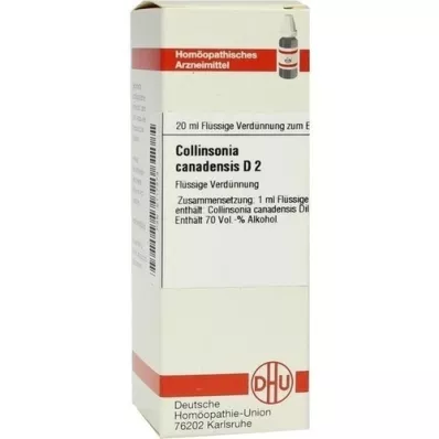 COLLINSONIA CANADENSIS D 2 Dilution, 20 ml COLLINSONIA CANADENSIS D 2 Dilution, 20 ml