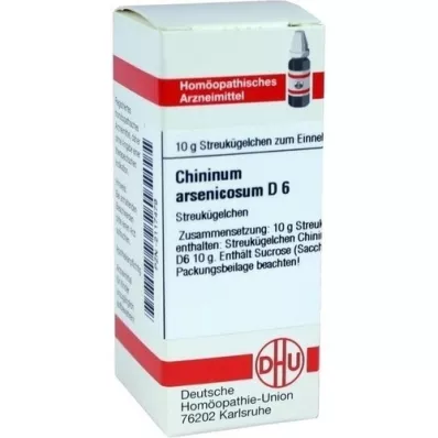CHININUM ARSENICOSUM D 6 globules, 10 g CHININUM ARSENICOSUM D 6 globules, 10 g