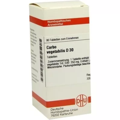 CARBO VEGETABILIS D 30 tablets, 80 pcs CARBO VEGETABILIS D 30 tablets, 80 pcs