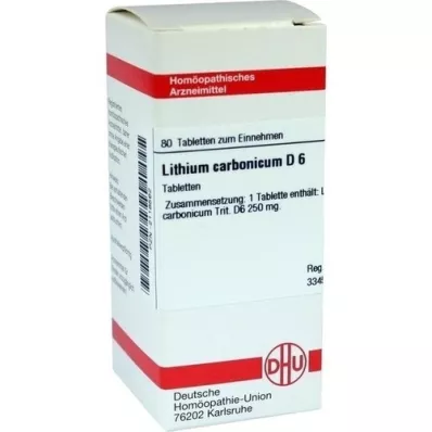 LITHIUM CARBONICUM D 6 tablets, 80 pcs
