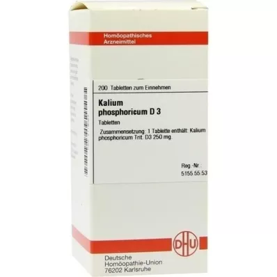 KALIUM PHOSPHORICUM D 3 tablets, 200 pcs KALIUM PHOSPHORICUM D 3 tablets, 200 pcs