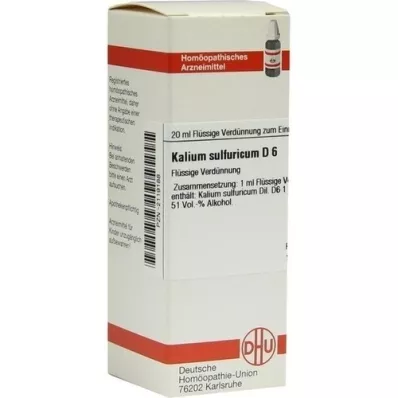 KALIUM SULFURICUM D 6 Dilution, 20 ml KALIUM SULFURICUM D 6 Dilution, 20 ml