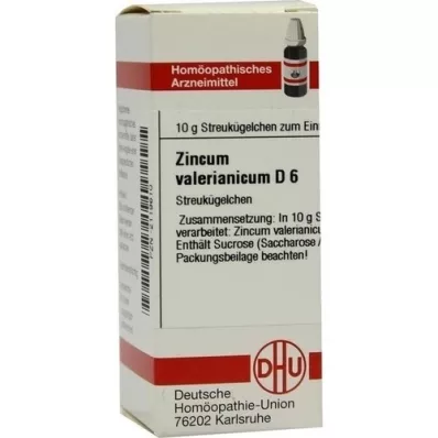 ZINCUM VALERIANICUM D 6 globules, 10 g ZINCUM VALERIANICUM D 6 globules, 10 g