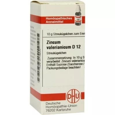 ZINCUM VALERIANICUM D 12 globules, 10 g ZINCUM VALERIANICUM D 12 globules, 10 g