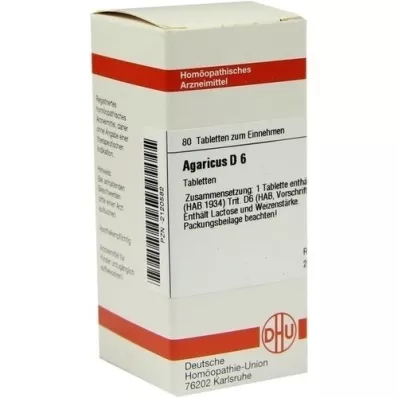 AGARICUS D 6 tablets, 80 pcs