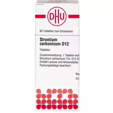 STRONTIUM CARBONICUM D 12 tablets, 80 pcs STRONTIUM CARBONICUM D 12 tablets, 80 pcs