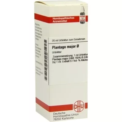 PLANTAGO MAJOR Mother tincture, 20 ml PLANTAGO MAJOR Mother tincture, 20 ml