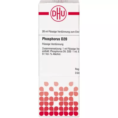PHOSPHORUS D 20 Dilution, 20 ml PHOSPHORUS D 20 Dilution, 20 ml