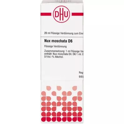 NUX MOSCHATA D 6 Dilution, 20 ml