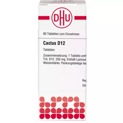 CACTUS D 12 tablets, 80 pcs CACTUS D 12 tablets, 80 pcs