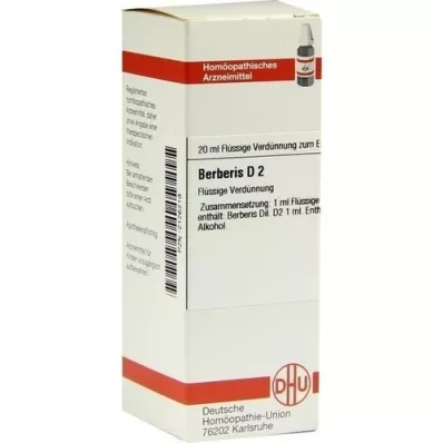 BERBERIS D 2 Dilution, 20 ml BERBERIS D 2 Dilution, 20 ml