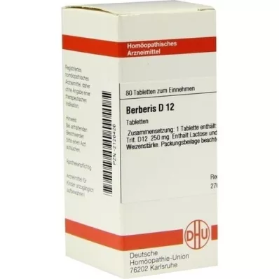 BERBERIS D 12 tablets, 80 pcs BERBERIS D 12 tablets, 80 pcs
