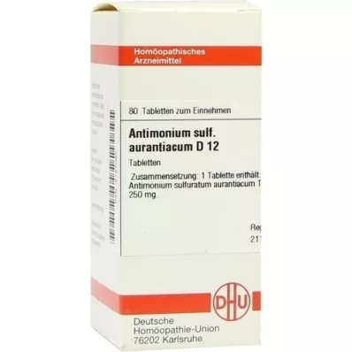ANTIMONIUM SULFURATUM aurantiacum D 12 tablets, 80 pcs ANTIMONIUM SULFURATUM aurantiacum D 12 tablets, 80 pcs