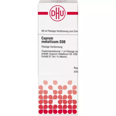 CUPRUM METALLICUM D 30 Dilution, 20 ml CUPRUM METALLICUM D 30 Dilution, 20 ml