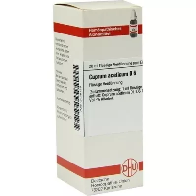 CUPRUM ACETICUM D 6 Dilution, 20 ml CUPRUM ACETICUM D 6 Dilution, 20 ml
