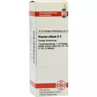 VISCUM ALBUM D 4 dilution, 20 ml VISCUM ALBUM D 4 dilution, 20 ml