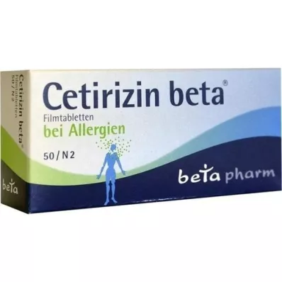 CETIRIZIN beta film-coated tablets, 50 pcs