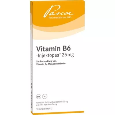VITAMIN B6-INJEKTOPAS 25 mg solution for injection, 10X2 ml VITAMIN B6-INJEKTOPAS 25 mg solution for injection, 10X2 ml