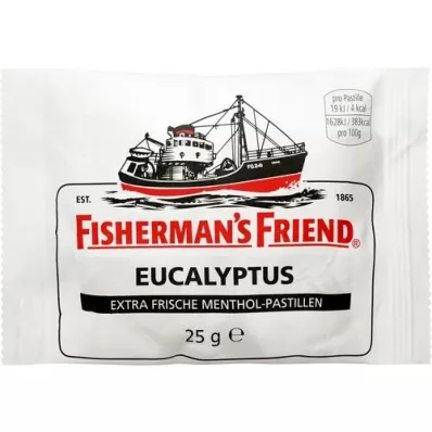 FISHERMANS FRIEND Eucalyptus and sugar pastilles, 25 g FISHERMANS FRIEND Eucalyptus and sugar pastilles, 25 g