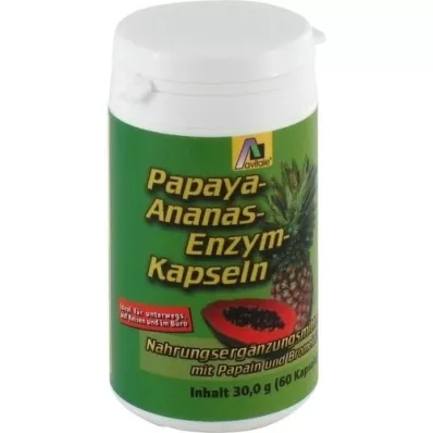 PAPAYA ANANAS Enzyme capsules, 60 pcs