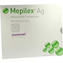 MEPILEX Ag foam dressing 15x15 cm sterile, 5 pcs