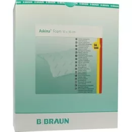 ASKINA Foam hyd.wound dressing 10x10 cm sterile non-stick, 10 pcs